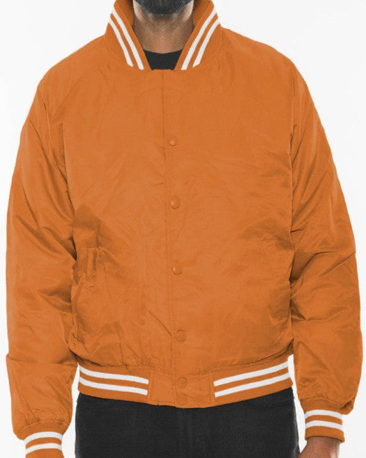 Men's Polyester Windbreaker Winter Bomber Jacket