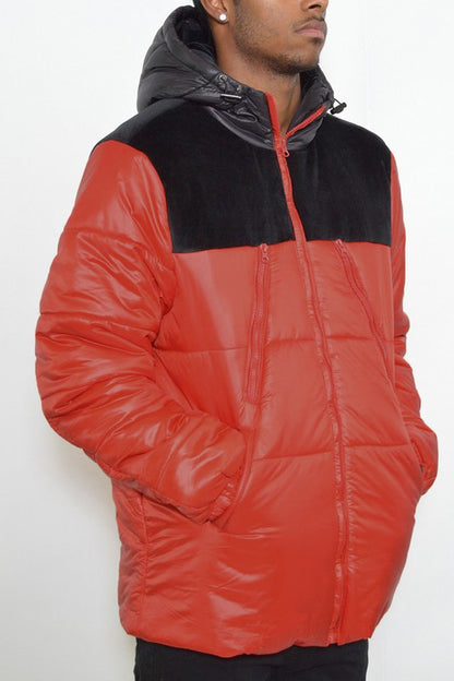 Men's Padded Puffer Hooded Jacket