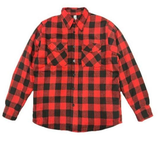 Mens Quilted Padded Flannel