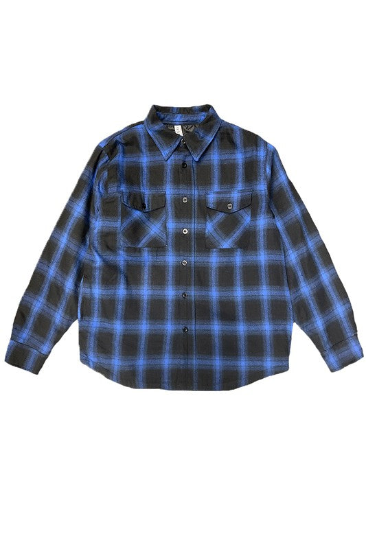 Mens Quilted Padded Flannel