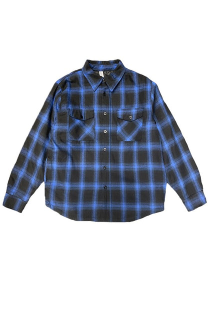 Mens Quilted Padded Flannel