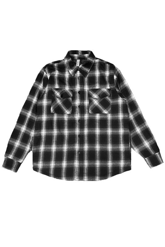 Mens Quilted Padded Flannel