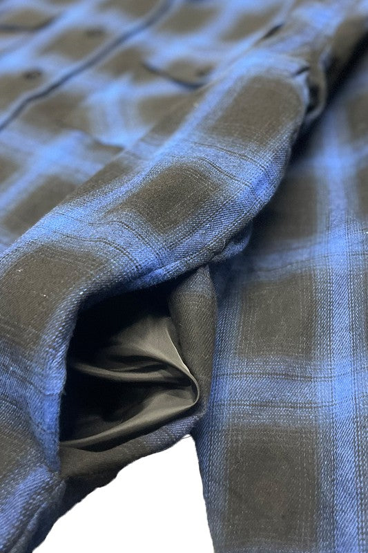 Mens Quilted Padded Flannel