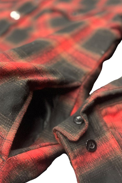 Mens Quilted Padded Flannel