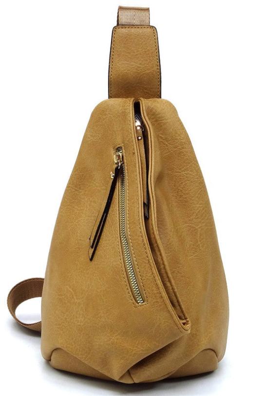 Leather Crossbody Backpack