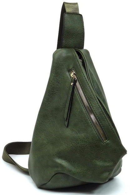 Leather Crossbody Backpack