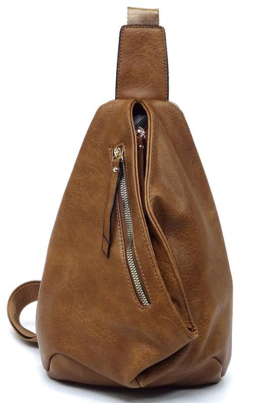 Leather Crossbody Backpack