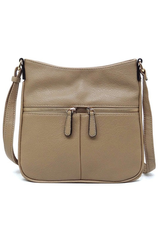 Front Zip Pocket Crossbody Bag