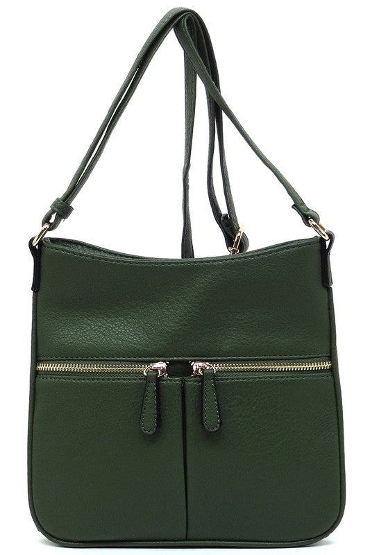 Front Zip Pocket Crossbody Bag