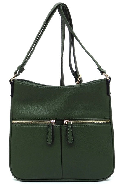 Front Zip Pocket Crossbody Bag