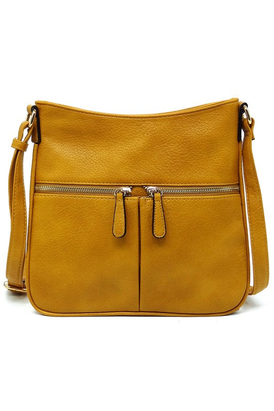 Front Zip Pocket Crossbody Bag