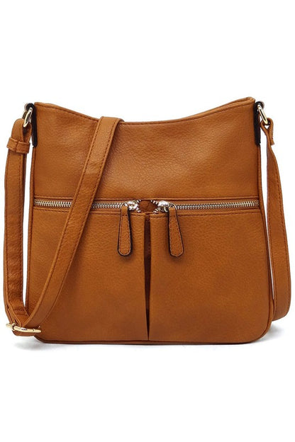 Front Zip Pocket Crossbody Bag