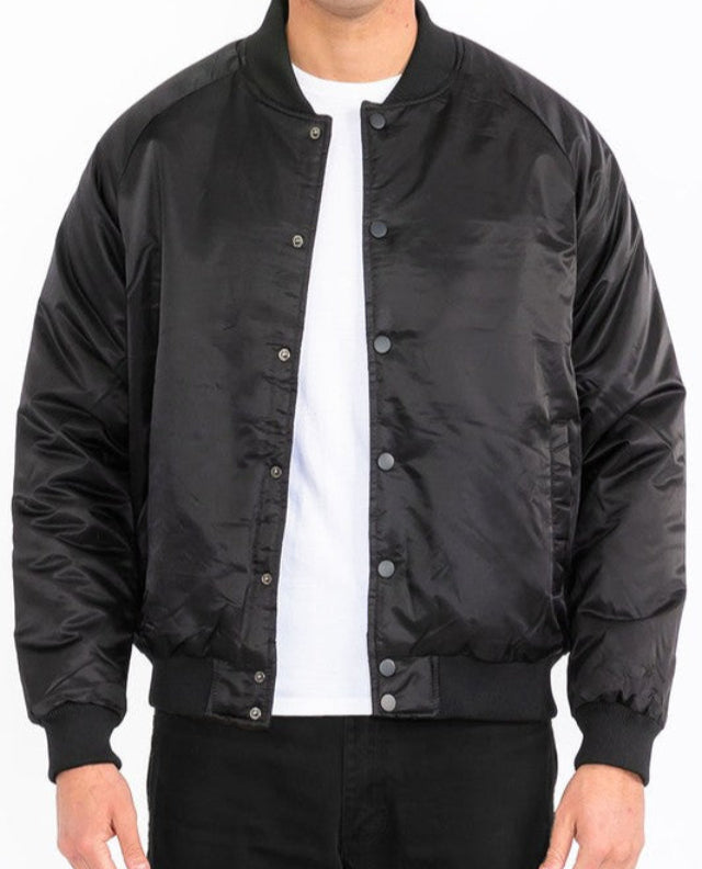 Men's Polyester Windbreaker Winter Bomber Jacket