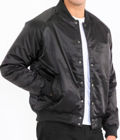 Men's Polyester Windbreaker Winter Bomber Jacket