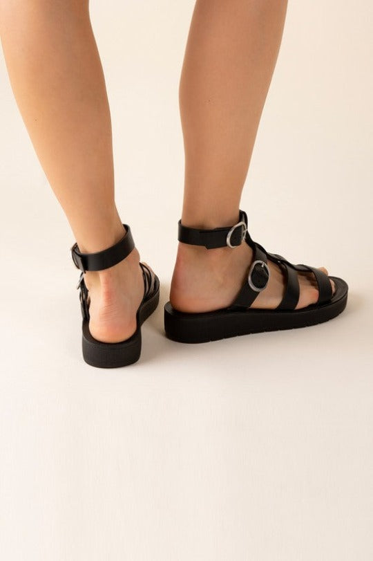 Four Strap Summer Gladiator Sandals