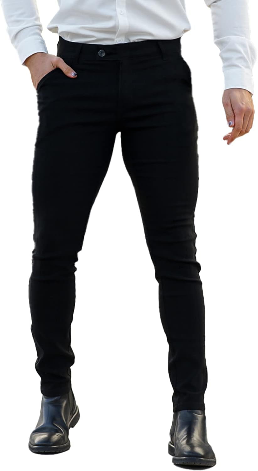 Mens Slim Fit Stretch Formal Pants for Men DamaniBrand Mens Slim Fit Stretch Formal Pants for Men DamaniBrand