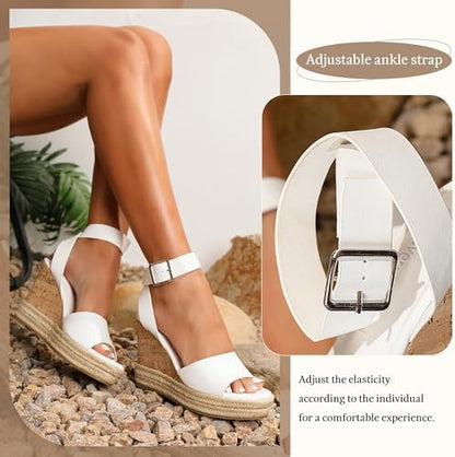 Women's Cork Wedge Espadrille Sandals