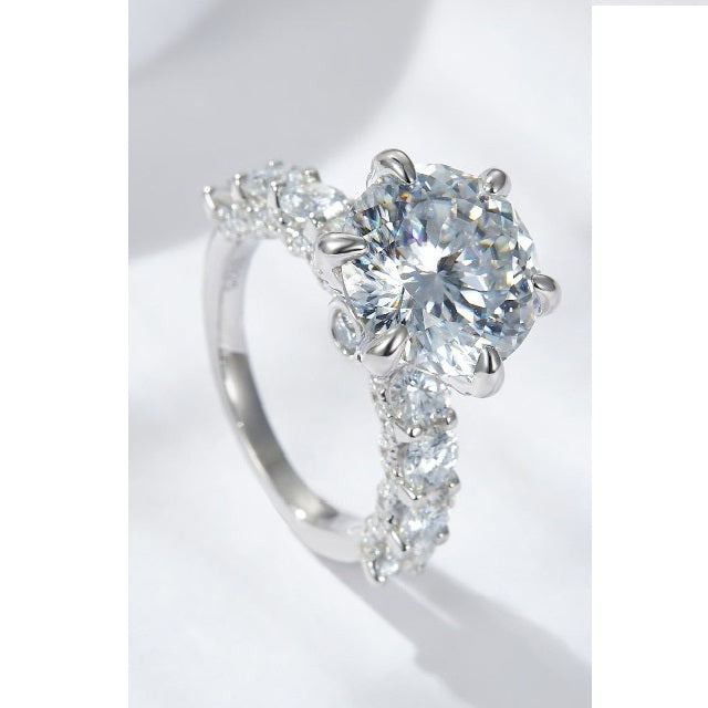 3-Carat Moissanite Diamond Ring