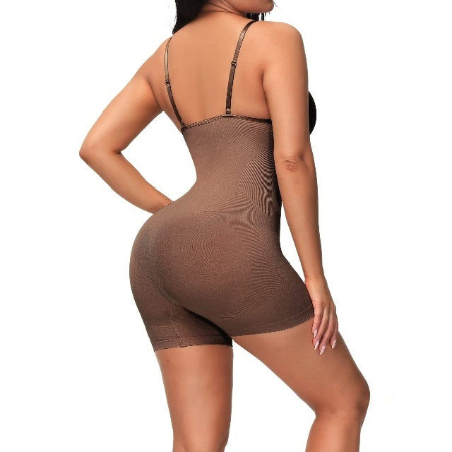 Solid One Piece Shapewear Bodysuit