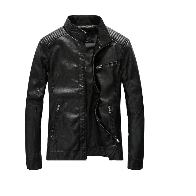 Men's Slim Fit Leather Lightweight Motorcycle Jacket