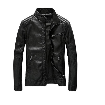 Men's Slim Fit Leather Lightweight Motorcycle Jacket