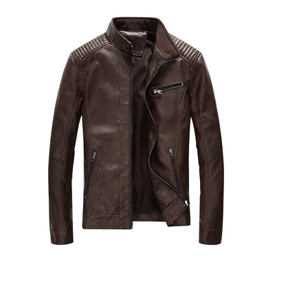 Men's Slim Fit Leather Lightweight Motorcycle Jacket