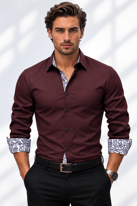 Men's Midnight Society Printed Dress Shirt