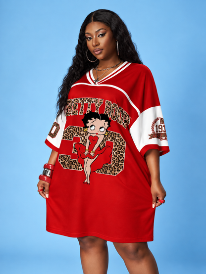 Women's Plus Size Betty Boop Wild Side Shirt Dress