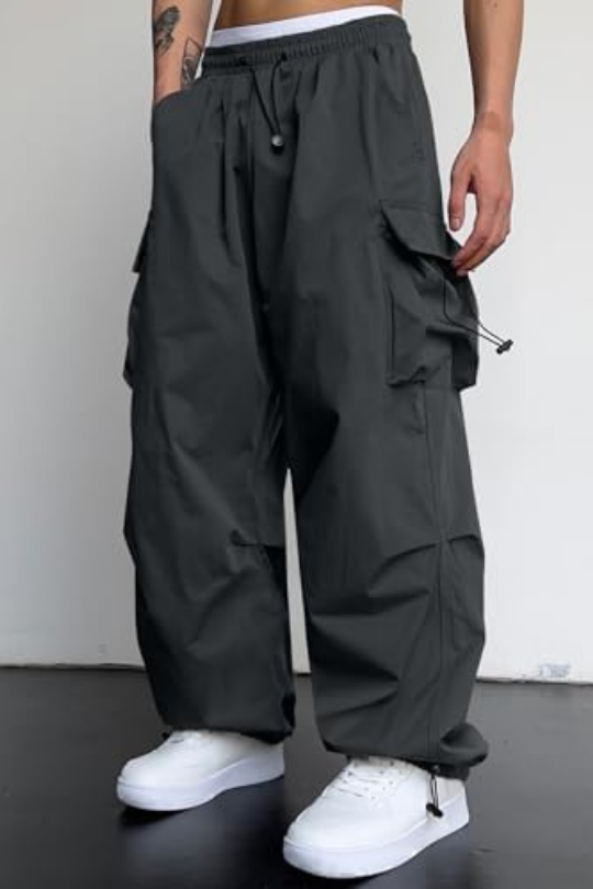 Men's Baggy Cargo Parachute Joggers