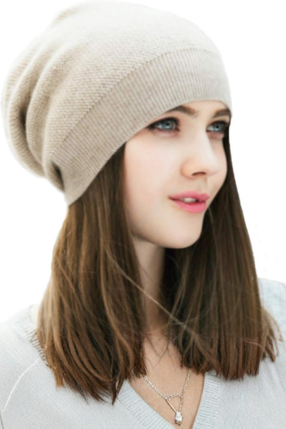 Pure Comfort Cashmere Slouch Beanie Hat