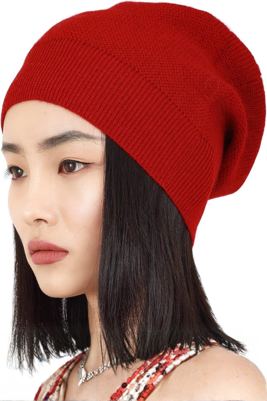 Pure Comfort Cashmere Slouch Beanie Hat