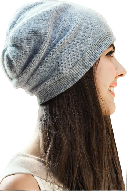 Pure Comfort Cashmere Slouch Beanie Hat