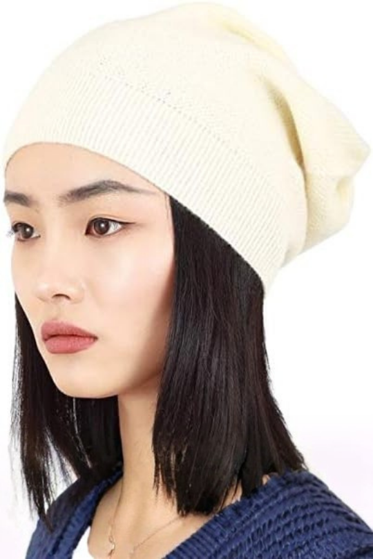 Pure Comfort Cashmere Slouch Beanie Hat