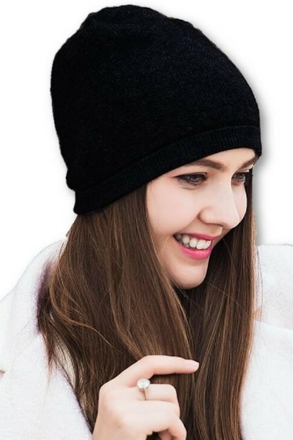 Pure Comfort Cashmere Slouch Beanie Hat