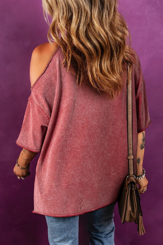 Rebel Heart Distressed Tunic Tee
