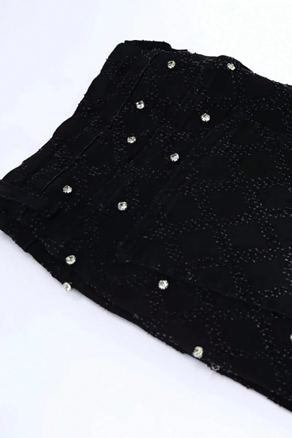 Men's Street Style Slim Fit Rhinestone Design Denim Jeans