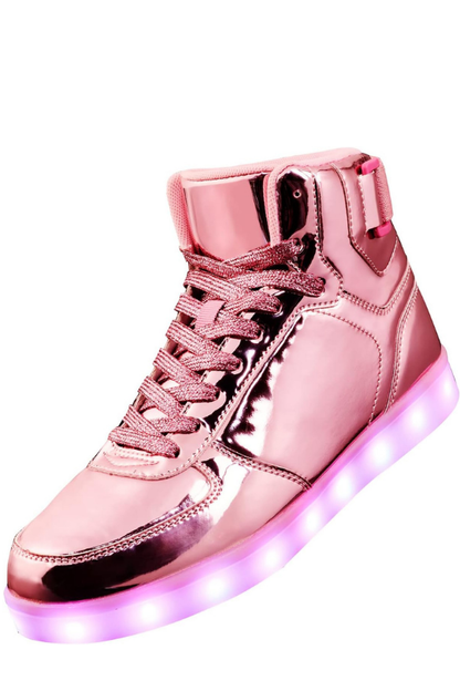 High Top USB Rechargeable Glowing Luminous Shoes