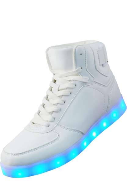High Top USB Rechargeable Glowing Luminous Shoes