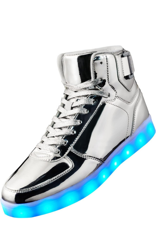 High Top USB Rechargeable Glowing Luminous Shoes