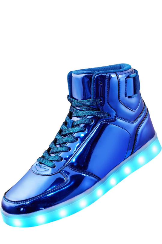 High Top USB Rechargeable Glowing Luminous Shoes