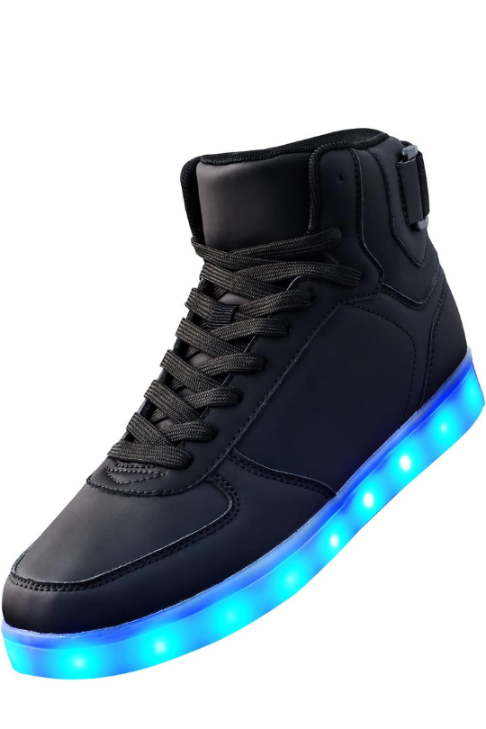 High Top USB Rechargeable Glowing Luminous Shoes