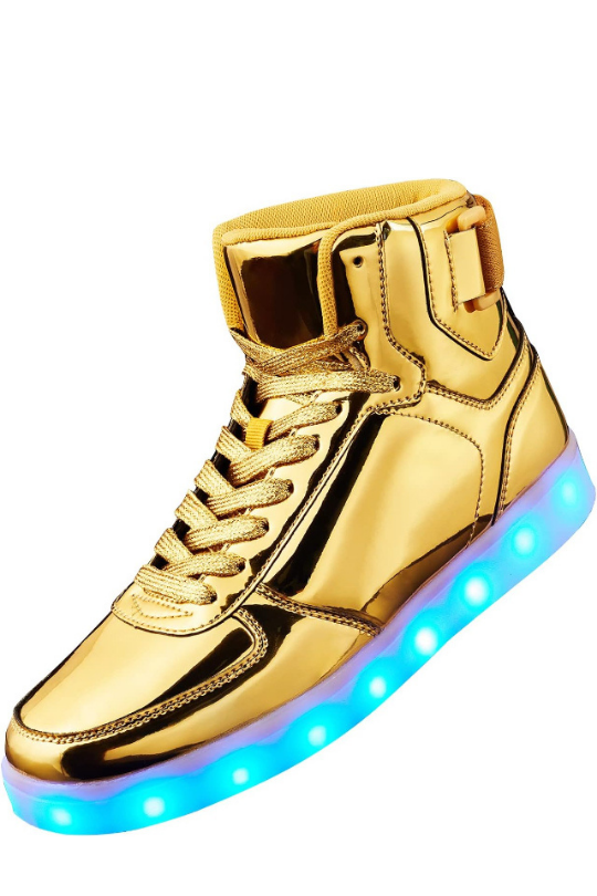 High Top USB Rechargeable Glowing Luminous Shoes