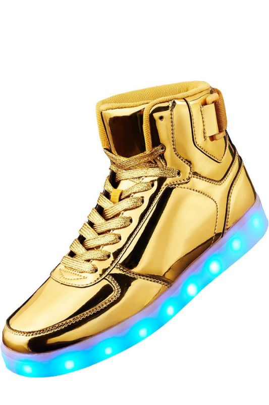 High Top USB Rechargeable Glowing Luminous Shoes