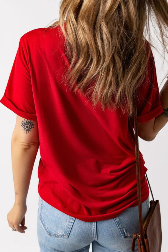 Women's USA American Flag Crewneck T Shirt