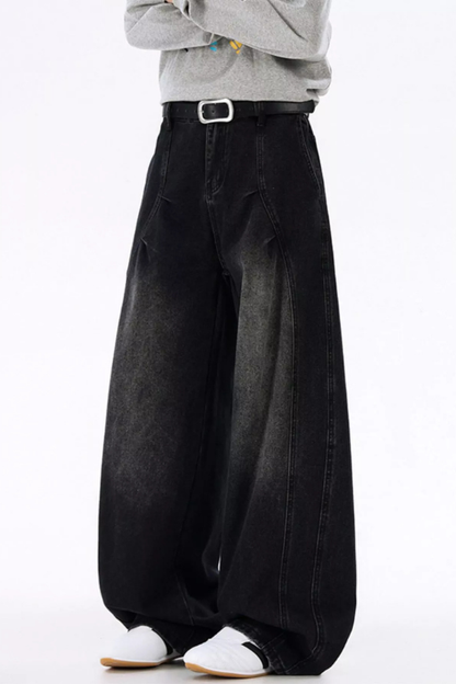 Men's Wide-Leg High-Waist Baggy Jeans