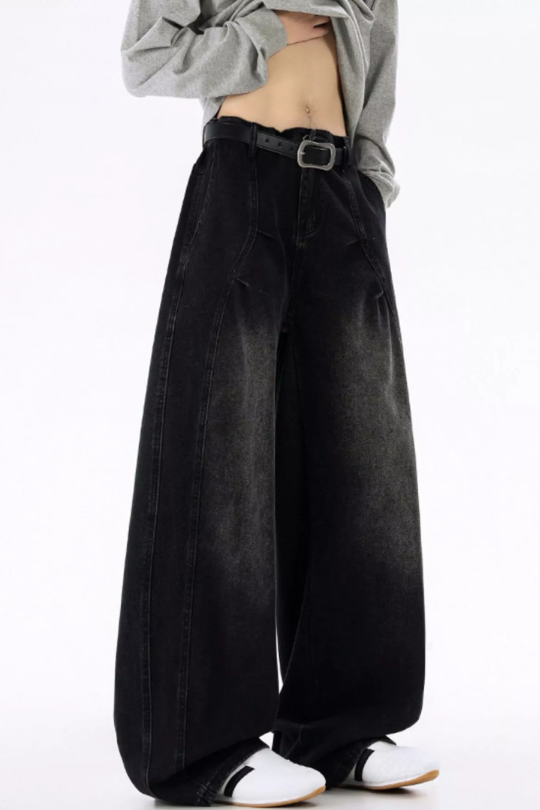 Men's Wide-Leg High-Waist Baggy Jeans