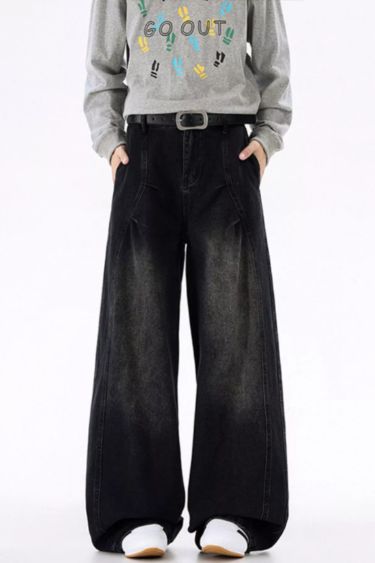 Men's Wide-Leg High-Waist Baggy Jeans