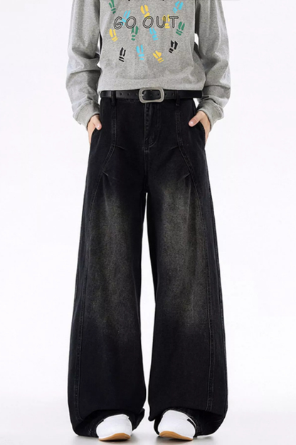 Men's Wide-Leg High-Waist Baggy Jeans