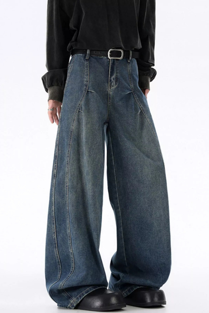 Men's Wide-Leg High-Waist Baggy Jeans