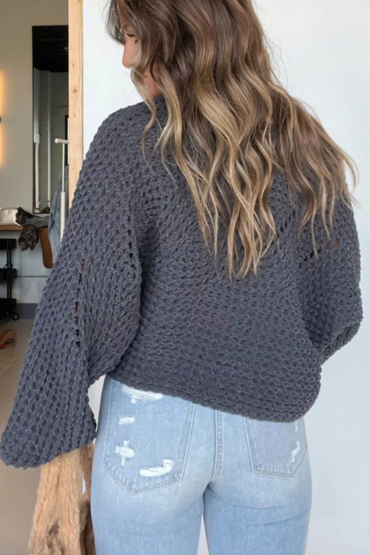 Women's Knitted Oversized Sleeve Sweater